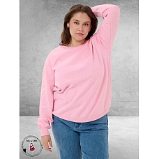 KAFFE CURVE Sweatshirt Malody Pink Frosting
